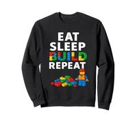Maglietta Daily Plan Eat Sleep Build Repeat Master Felpa