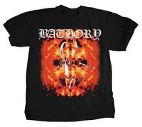 Maglietta Dei Bathory Fire Goat Viking Thrash Black Metal PHD-BAT-1001