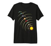 Maglietta dei Pianeti, Sole, orbita, Sistema Solare Maglietta Premium