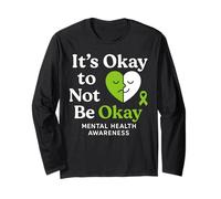 Maglietta del Mese di sensibilizzazione sulla Salute mentale It's Okay to Not Be Okay Maglia a Manica
