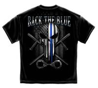 Maglietta Del Polizia Punisher Skull Flag Back The Blue Libertà FF2400