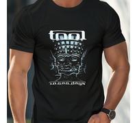 Maglietta della band Tool 10,000 Days, maglietta da uomo a girocollo, 220g/m², estiva, in puro cotone, manica corta (1 pezzo) T-shirt da uomo a maniche corte e scollo tondo, casual, stampata, comoda,