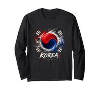 Maglietta della Corea del Sud con Bandiera della Corea per Uomo/Donna/Ragazzo/Bambino Maglia a Manica