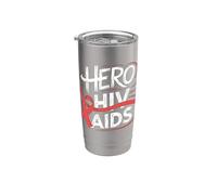 Maglietta dell'eroe della consapevolezza dell'HIV AIDS - Supporto per la consapevolezza dell'AIDS Bicchiere termico in acciaio inox doppia parete