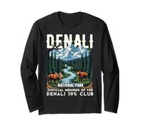 Maglietta Denali 30% Club Souvenir del Parco Nazionale dell'Alaska Maglia a Manica