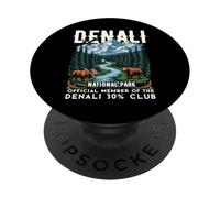 Maglietta Denali 30% Club Souvenir del Parco Nazionale dell'Alaska PopSockets PopGrip Adesivo