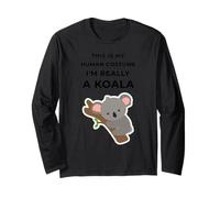 Maglietta di Halloween con Scritta This is My Human Costume I'm Really a Koala Maglia a Manica