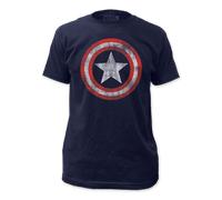 Maglietta Distressed Del Capitano America Con Scudo Marvel