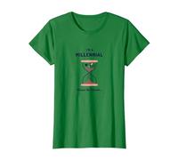 Maglietta Divertente a Forma di Clessidra con Scritta I'm A Millennial Please Be Patient Maglietta, Donna, Verde Mela, XXL