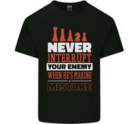 Maglietta Divertente A Scacchi Non Interrompere Mai Il Tuo Nemico Per Bambini