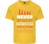 Maglietta Divertente A Scacchi Non Interrompere Mai Il Tuo Nemico Per Bambini