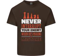 Maglietta Divertente A Scacchi Non Interrompere Mai Il Tuo Nemico Per Bambini