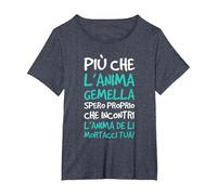 Maglietta Divertente Anima Gemella Anima Mortacci Tua Maglietta, Donna Plus-Size, Pervinca, 1X