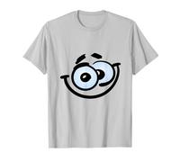 Maglietta divertente con faccine sorridenti in stile cartone animato Maglietta