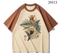 Maglietta divertente con gatto da donna cat shark t-shirt vari modelli estate