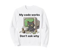 Maglietta Divertente con Programmatore My Code Works Felpa