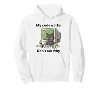 Maglietta Divertente con Programmatore My Code Works Felpa con Cappuccio