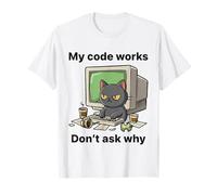 Maglietta Divertente con Programmatore My Code Works Maglietta