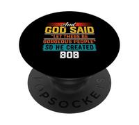 Maglietta divertente con scritta "And God Said So He Created BOB PopSockets PopGrip Adesivo