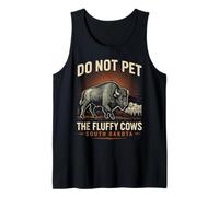Maglietta Divertente con Scritta Do Not Pet The Fluffy Cows Canotta