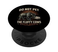 Maglietta divertente con scritta "Do Not Pet the Fluffy Cows" PopSockets PopGrip Adesivo