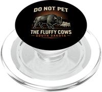 Maglietta divertente con scritta "Do Not Pet the Fluffy Cows" PopSockets PopGrip per MagSafe