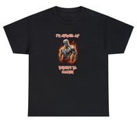 Maglietta divertente con scritta "I Am Afraid of Talking to Women", Nero, XL