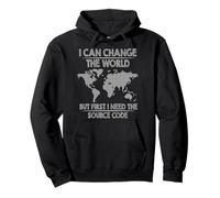 Maglietta divertente con scritta "I Can Change The World" Felpa con Cappuccio