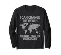 Maglietta divertente con scritta "I Can Change The World" Maglia a Manica