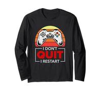 Maglietta Divertente con Scritta I Don't Quit I Restarard Maglia a Manica