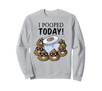 Maglietta Divertente con Scritta I Pooped Today - Humor This Guy Pooped Today Felpa