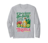 Maglietta divertente con scritta "If You're going be salty bring tequila" Maglia a Manica