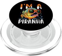 Maglietta divertente con scritta "I'm A PIRANHA " PopSockets PopGrip per MagSafe