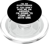 Maglietta divertente con scritta "I'm An Overthinker" PopSockets PopGrip per MagSafe