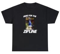 Maglietta divertente con scritta in inglese "Here for The Zipline" "I think you should leave Tim Robinson, Nero, M
