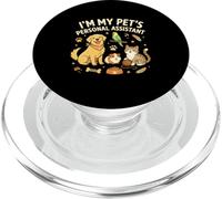 Maglietta divertente con scritta in inglese "I'm My Pet's Personal Assistant" PopSockets PopGrip per MagSafe