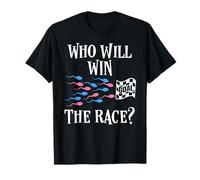 Maglietta divertente con scritta in inglese "Who will Win the Race" per uomo e donna Maglietta
