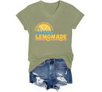 Maglietta divertente con scritta "Life Gave Me Some Lemons But My Jesus He Be Making Lemonade", Verde oliva, XL