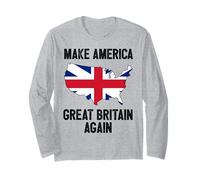 Maglietta Divertente con Scritta Make America Great Britain Again, Regalo Politico Maglia a Manica