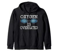 Maglietta divertente con scritta "Oxygen Is Overrated", regalo per la squadra di nuoto Felpa con Cappuccio