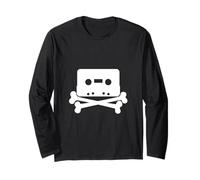 Maglietta Divertente con Scritta Pirate Jolly Roger Maglia a Manica