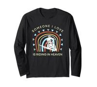 Maglietta divertente con scritta "someone I love is riding in heaven" Maglia a Manica