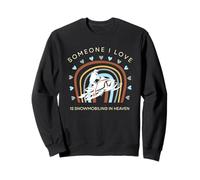 Maglietta divertente con scritta "someone I love is snowmobiling in heaven" Felpa