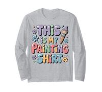 Maglietta divertente con scritta "This Is My Painting" per amanti dell'arte, regalo per donne e Maglia a Manica