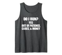 Maglietta Divertente da Corsa con Scritta Do I Run, Yes And No Running Exercise Canotta