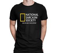 Maglietta divertente da uomo National Sarcasm Society Geographic Parodia