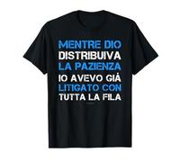 Maglietta Divertente Dio Distribuiva Pazienza Regalo Uomo Maglietta