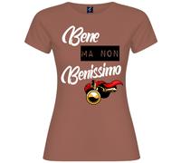 Maglietta divertente donna “Bene ma non benissimo” | T-shirt simpatica