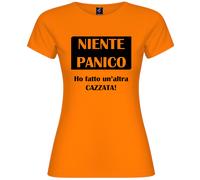 Maglietta divertente donna “Niente panico ho fatto un’altra cazzata”