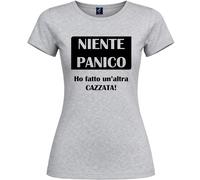 Maglietta divertente donna “Niente panico ho fatto un’altra cazzata”